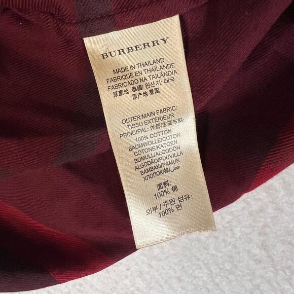 Burberry Brit Shirt Womens Size XS Red Check Plaid Classic Preppy Designer Top - Picture 6 of 6